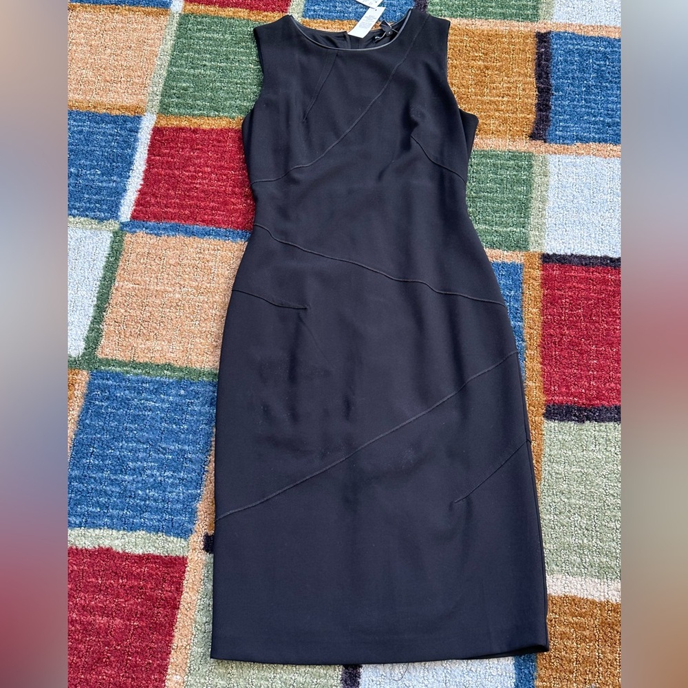 NWT White House Black Market midi sheath Black Dress